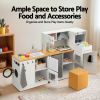 keezi kids wooden kitchen playset 2 piece pretend toy kitchen 29pc food set keezi kids wooden kitchen playset 2 piece pretend toy kitchen 29pc food set