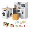 keezi kids wooden kitchen playset 2 piece pretend toy kitchen 29pc food set keezi kids wooden kitchen playset 2 piece pretend toy kitchen 29pc food set
