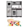 keezi kids play kitchen pretend toy kitchen with wooden play food set keezi kids play kitchen pretend toy kitchen with wooden play food set