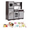 keezi kids play kitchen pretend toy kitchen with wooden play food set keezi kids play kitchen pretend toy kitchen with wooden play food set
