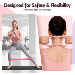 everfit pilates ring set for women, 15pcs home workout pilates equipment with ring, ball, yoga socks, d ring etc. pilates starter kit for strength, toning and flexibility pink