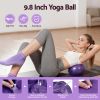 everfit pilates ring set for women, 15pcs home workout pilates equipment with ring, ball, yoga socks, d ring etc. pilates starter kit for strength, toning and flexibility purple