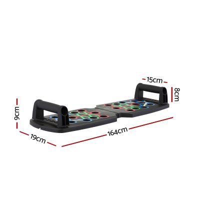 everfit push up board home gym multi function workout rack black