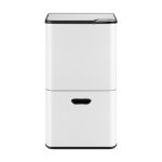 cefito 63l rubbish bin 3 compartment carbon steel split door trash can white cefito 63l rubbish bin 3 compartment carbon steel split door trash can white