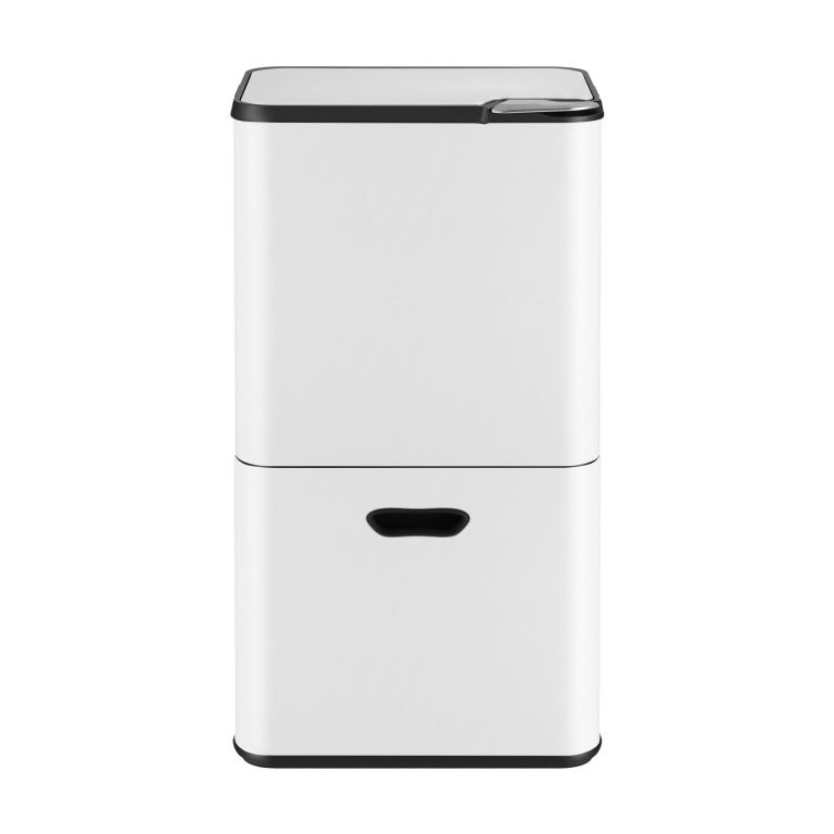 cefito 63l rubbish bin 3 compartment carbon steel split door trash can white cefito 63l rubbish bin 3 compartment carbon steel split door trash can white