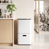 cefito 63l rubbish bin 3 compartment carbon steel split door trash can white cefito 63l rubbish bin 3 compartment carbon steel split door trash can white