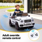 kids electric ride on car g63 toy cars remote control white