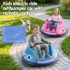 kids ride on car bumper electric toys cars with remote control stickers light blue pink