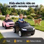 rigo kids electric ride on car black pink ride on toy with remote control
