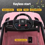rigo kids electric ride on car black pink ride on toy with remote control