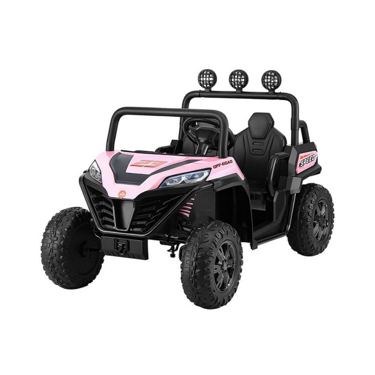 rigo kids ride on car electric toys cars headlight music remote control pink