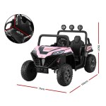 rigo kids ride on car electric toys cars headlight music remote control pink