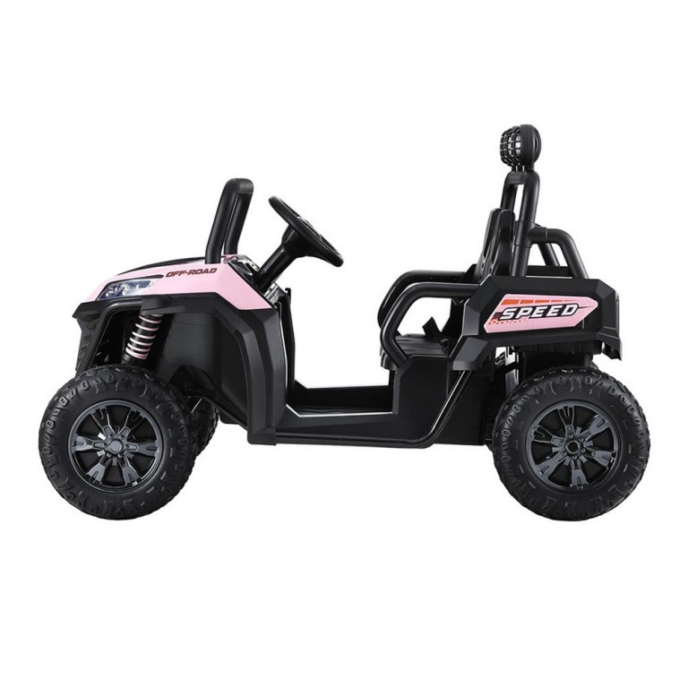 rigo kids ride on car electric toys cars headlight music remote control pink