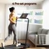 everfit 3 in 1 walking pad treadmill 12% incline foldable under desk treadmills for home gym with 38cm wide belt black