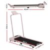 everfit 3 in 1 walking pad treadmill 12% incline foldable under desk treadmills for home gym with 38cm wide belt pink