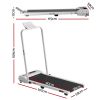 everfit 3 in 1 walking pad treadmill 12% incline foldable under desk treadmills for home gym with 38cm wide belt white