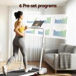 everfit 3 in 1 walking pad treadmill 12% incline foldable under desk treadmills for home gym with 38cm wide belt white
