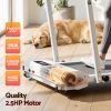 everfit 3 in 1 walking pad treadmill 12% incline foldable under desk treadmills for home gym with 38cm wide belt white