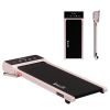 everfit 3 in 1 walking pad treadmill 20% auto incline under desk treadmills for home gym with 40cm wide belt pink