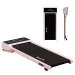 everfit 3 in 1 walking pad treadmill 20% auto incline under desk treadmills for home gym with 40cm wide belt pink
