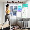 everfit 3 in 1 walking pad treadmill 20% auto incline under desk treadmills for home gym with 40cm wide belt pink