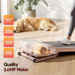 everfit 3 in 1 walking pad treadmill 20% auto incline under desk treadmills for home gym with 40cm wide belt pink