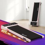 everfit 3 in 1 walking pad treadmill 20% auto incline under desk treadmills for home gym with 40cm wide belt pink