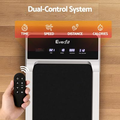 everfit 3 in 1 walking pad treadmill 20% auto incline under desk treadmills for home gym with 40cm wide belt sliver