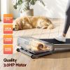 everfit 3 in 1 walking pad treadmill 20% auto incline under desk treadmills for home gym with 40cm wide belt sliver