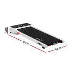 everfit 3 in 1 walking pad treadmill 20% auto incline under desk treadmills for home gym with 40cm wide belt white