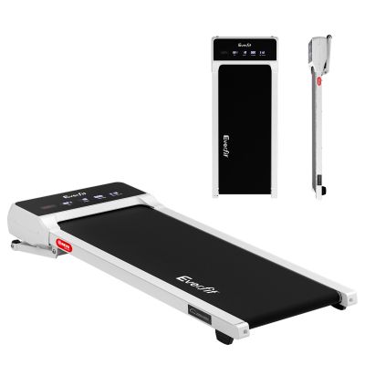everfit 3 in 1 walking pad treadmill 20% auto incline under desk treadmills for home gym with 40cm wide belt white