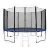 everfit 12ft kids trampoline with blue tent cover ladder rebounder outdoor toys