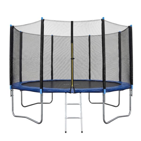 everfit 12ft kids trampoline with blue tent cover ladder rebounder outdoor toys everfit 12ft kids trampoline with blue tent cover ladder rebounder outdoor toys