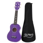 alpha 21 inch ukulele soprano beginner acoustic small guitar kids strings purple alpha 21 inch ukulele soprano beginner acoustic small guitar kids strings purple