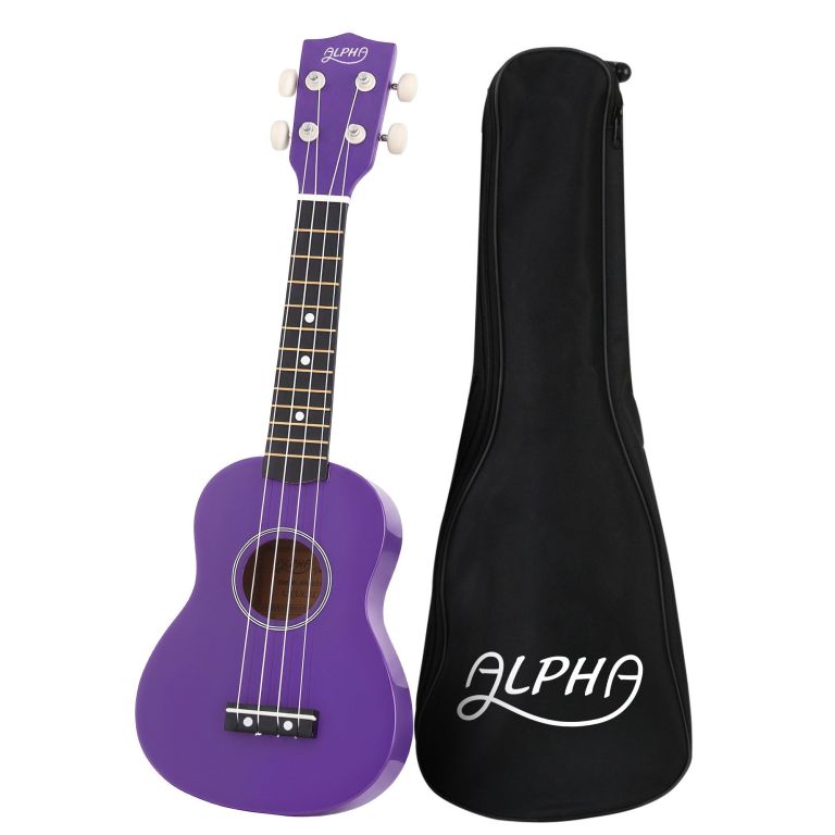 alpha 21 inch ukulele soprano beginner acoustic small guitar kids strings purple alpha 21 inch ukulele soprano beginner acoustic small guitar kids strings purple