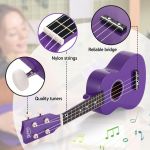 alpha 21 inch ukulele soprano beginner acoustic small guitar kids strings purple alpha 21 inch ukulele soprano beginner acoustic small guitar kids strings purple