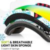 outdoormaster kids ski goggles helmet compatible snow goggles for boys & girls with 100% uv protection 01vlt 13％ om 6