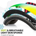 outdoormaster kids ski goggles helmet compatible snow goggles for boys & girls with 100% uv protection 01vlt 13％ om 6