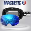 outdoormaster ski goggles pro frameless, interchangeable lens 100% uv400 protection snow goggles for men & women om 2