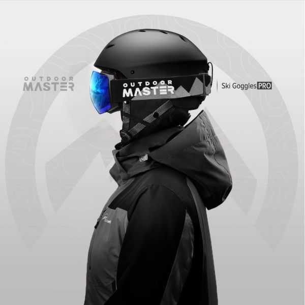 outdoormaster ski goggles pro frameless, interchangeable lens 100% uv400 protection snow goggles for men & women om 2