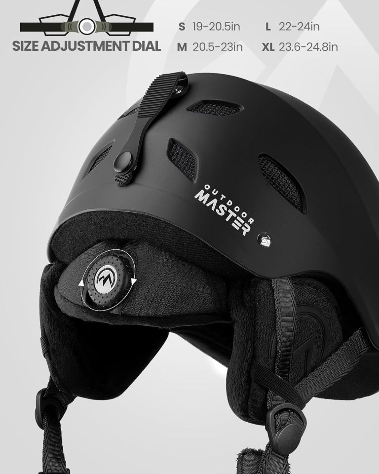 outdoormaster kelvin ski helmet with astm certified safety, 9 options for men, women & youth black,medium outdoormaster kelvin ski helmet with astm certified safety, 9 options for men, women & youth black,medium