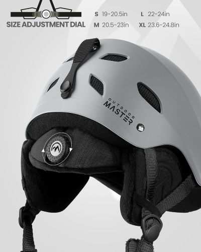 outdoormaster kelvin ski helmet with astm certified safety, 9 options for men, women & youth grey,medium outdoormaster kelvin ski helmet with astm certified safety, 9 options for men, women & youth grey,medium