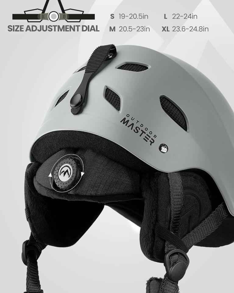 outdoormaster kelvin ski helmet with astm certified safety, 9 options for men, women & youth grey,medium outdoormaster kelvin ski helmet with astm certified safety, 9 options for men, women & youth grey,medium