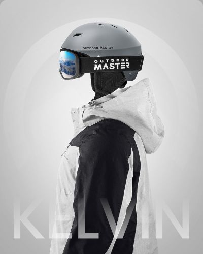 outdoormaster kelvin ski helmet with astm certified safety, 9 options for men, women & youth grey,medium outdoormaster kelvin ski helmet with astm certified safety, 9 options for men, women & youth grey,medium