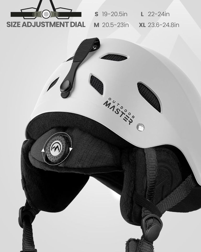outdoormaster kelvin ski helmet with astm certified safety, 9 options for men, women & youth white,medium outdoormaster kelvin ski helmet with astm certified safety, 9 options for men, women & youth white,medium