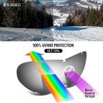 outdoormaster kids ski goggles otg helmet compatible, anti fog snow goggles for boys & girls 100% uv protection om 4