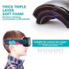 outdoormaster kids ski goggles otg helmet compatible, anti fog snow goggles for boys & girls 100% uv protection om 4