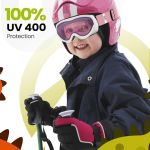outdoormaster kids ski goggles helmet compatible snow goggles for boys & girls with 100% uv protection 02vlt 46％ om 6