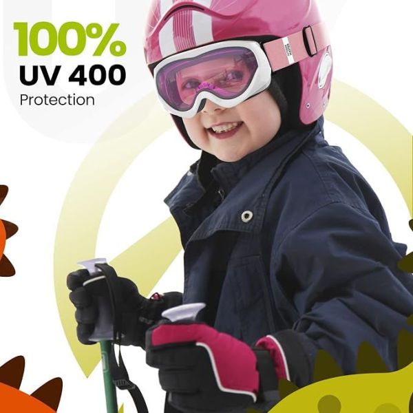 outdoormaster kids ski goggles helmet compatible snow goggles for boys & girls with 100% uv protection 02vlt 46％ om 6