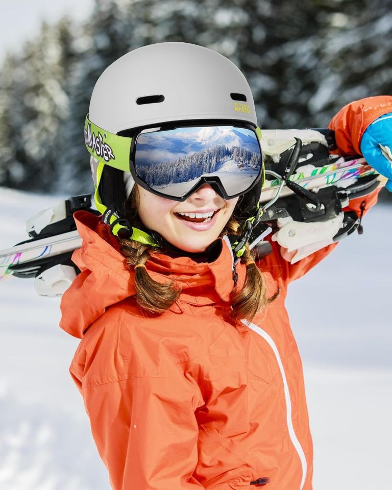 outdoormaster children's ski helmet, snowboard helmet for boys & girls, robust pc shell & eps foam, 12 ventilation holes, adjustable snow sports helmet, certified snow sports and snowboard helmet matte grey,48 52cm x small outdoormaster children's ski helmet, snowboard helmet for boys & girls, robust pc shell & eps foam, 12 ventilation holes, adjustable snow sports helmet, certified snow sports and snowboard helmet matte grey,48 52cm x small